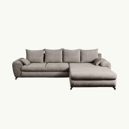 Canapé D'angle Réversible YOKO + Fonction Lit + Rangement - Taupe