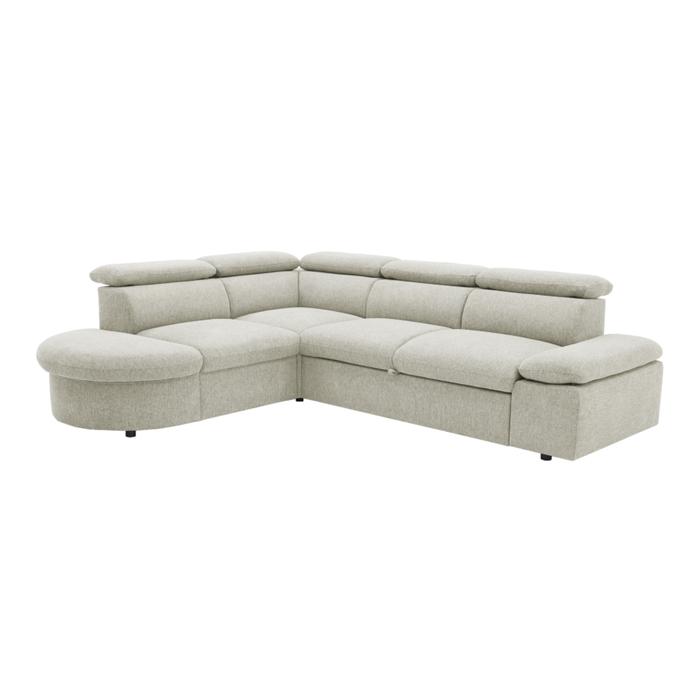 CANAPE D'ANGLE WILBUR REVERSIBLE + Fonction lit + Rangement