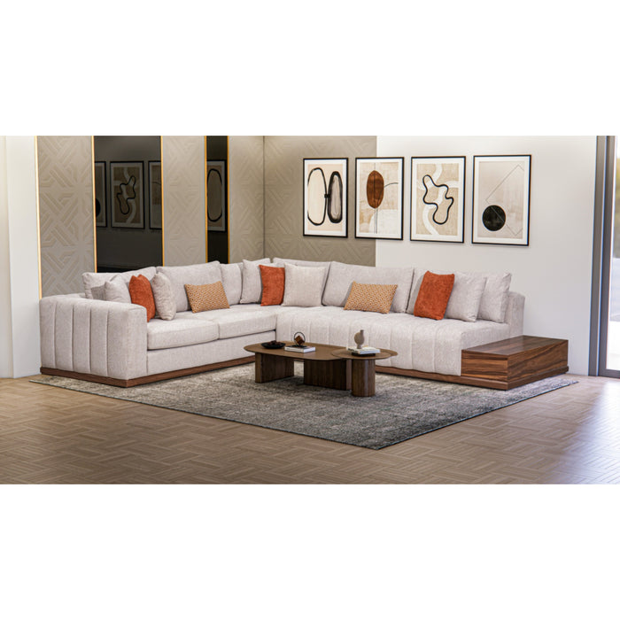 SALON NEW ELEGENT Droit - Taupe