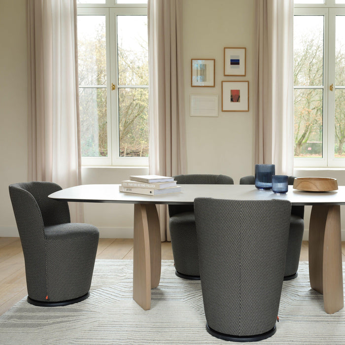 Table à manger DOLMEN T0700 - Céramique & Chêne