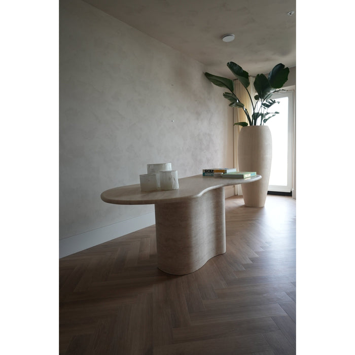 Riverwave Organic Travertine Dining Table