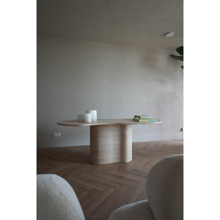 Riverwave Organic Travertine Dining Table