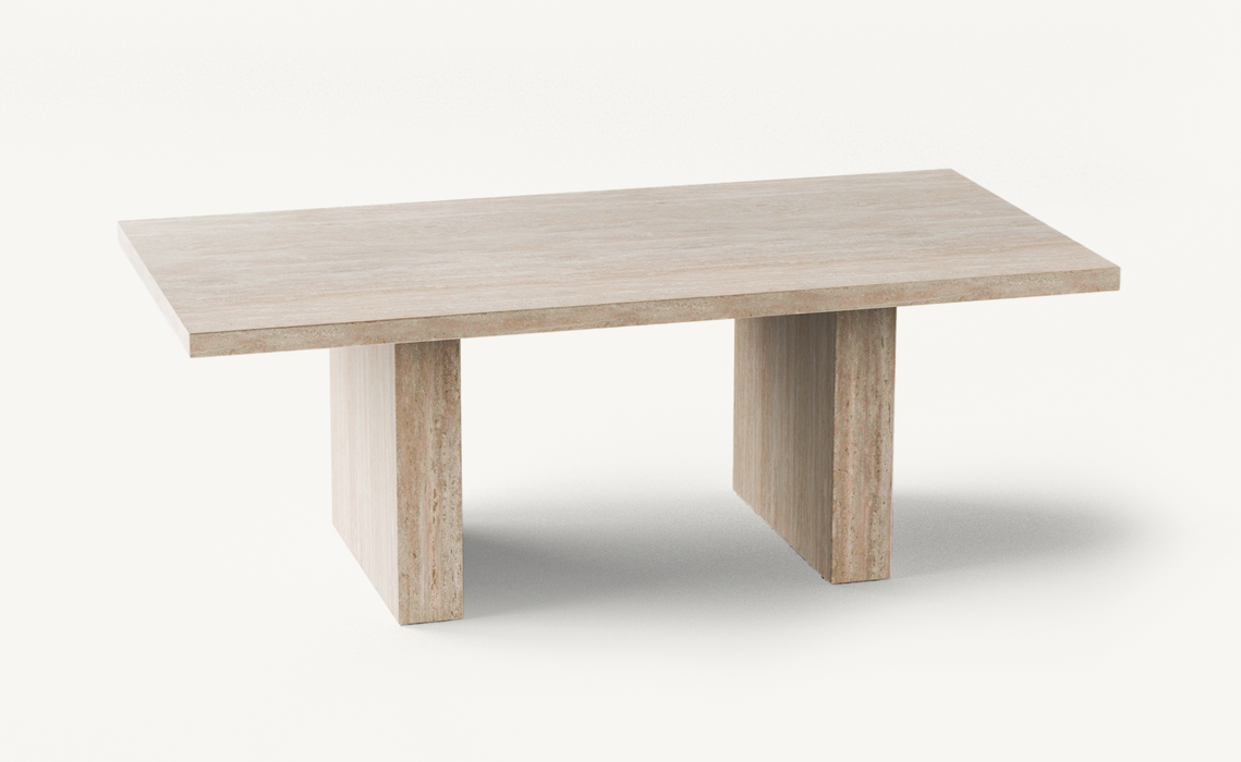 Jasmin Travertine Rectangular Dining Table