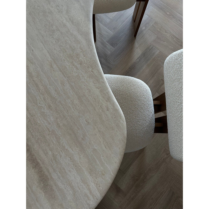 Riverwave Organic Travertine Dining Table