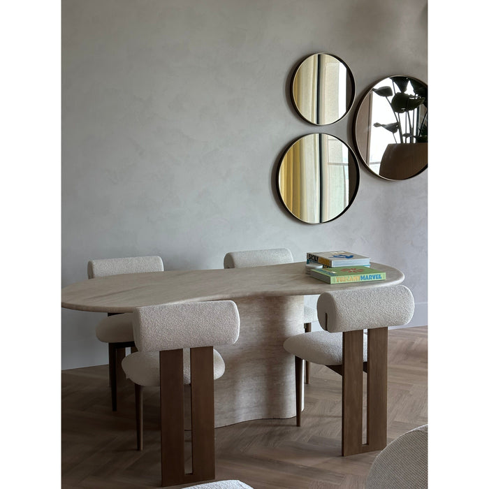 Riverwave Organic Travertine Dining Table