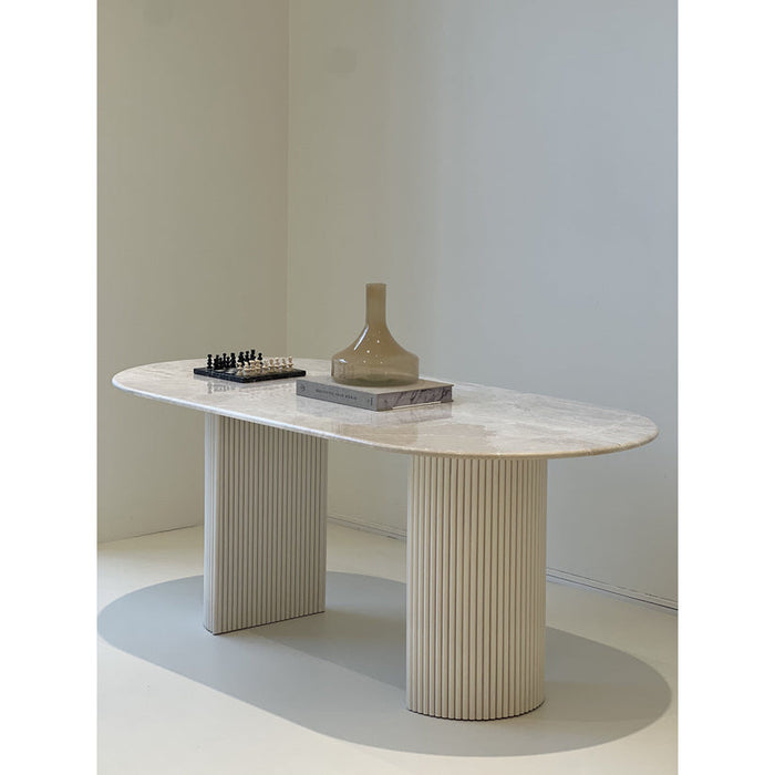 Adora Marble Oval Dining Table