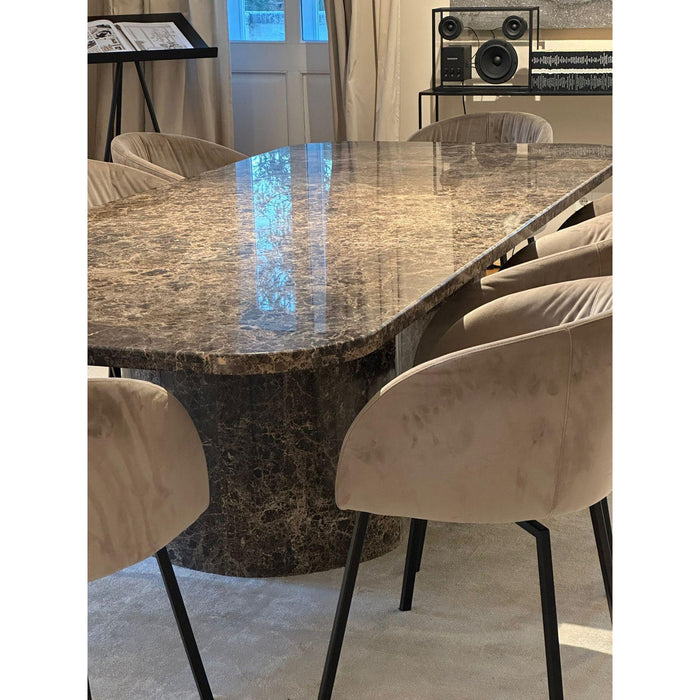 Riverwave Organic Dark Emparador Dining Table