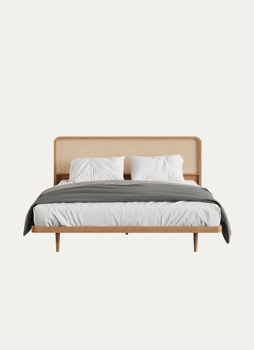 PERA BED WITH CANE HEADBOARD - 200 CM