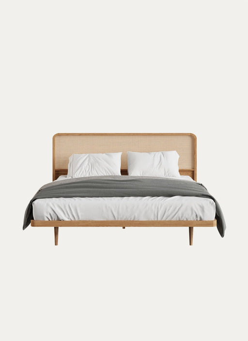 PERA BED WITH CANE HEADBOARD - 200 CM