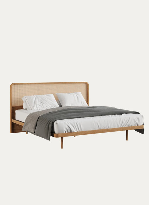 PERA BED WITH CANE HEADBOARD - 200 CM