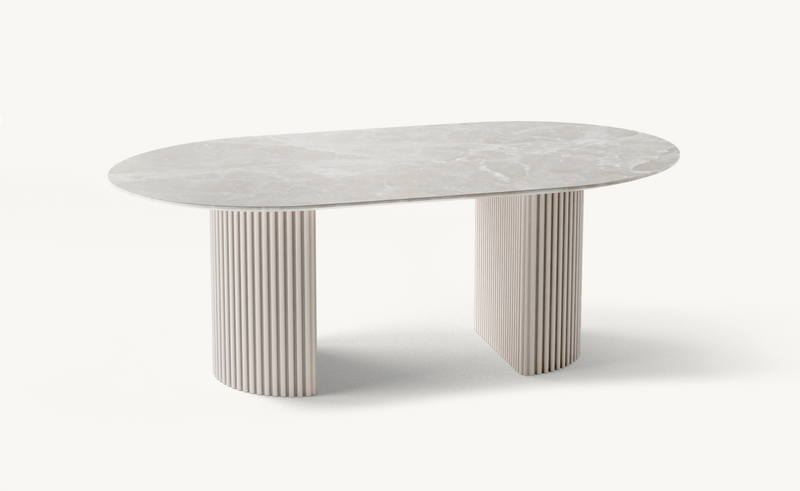 Adora Marble Oval Dining Table