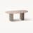 Flute Travertine Oval Dining Table