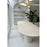 Flute Travertine Oval Dining Table