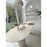 Flute Travertine Oval Dining Table
