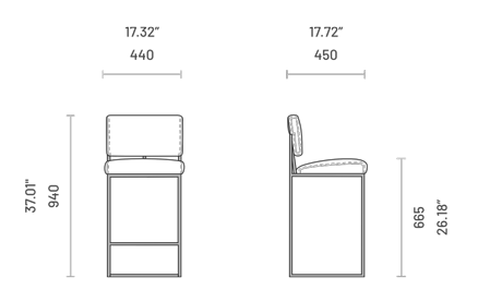 Gram Bar & Counter Chair