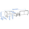 LILLEHEM Canapé modul 4 pl av table d'app, Gunnared rouille/métal