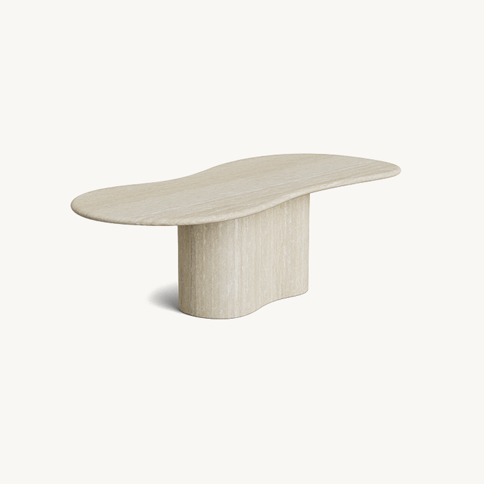 Riverwave Organic Travertine Dining Table
